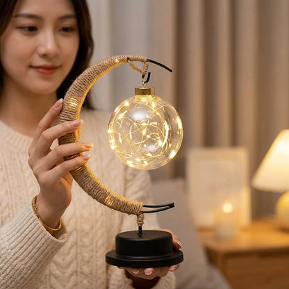 Crescent Moon LED Night Light for Bedroom